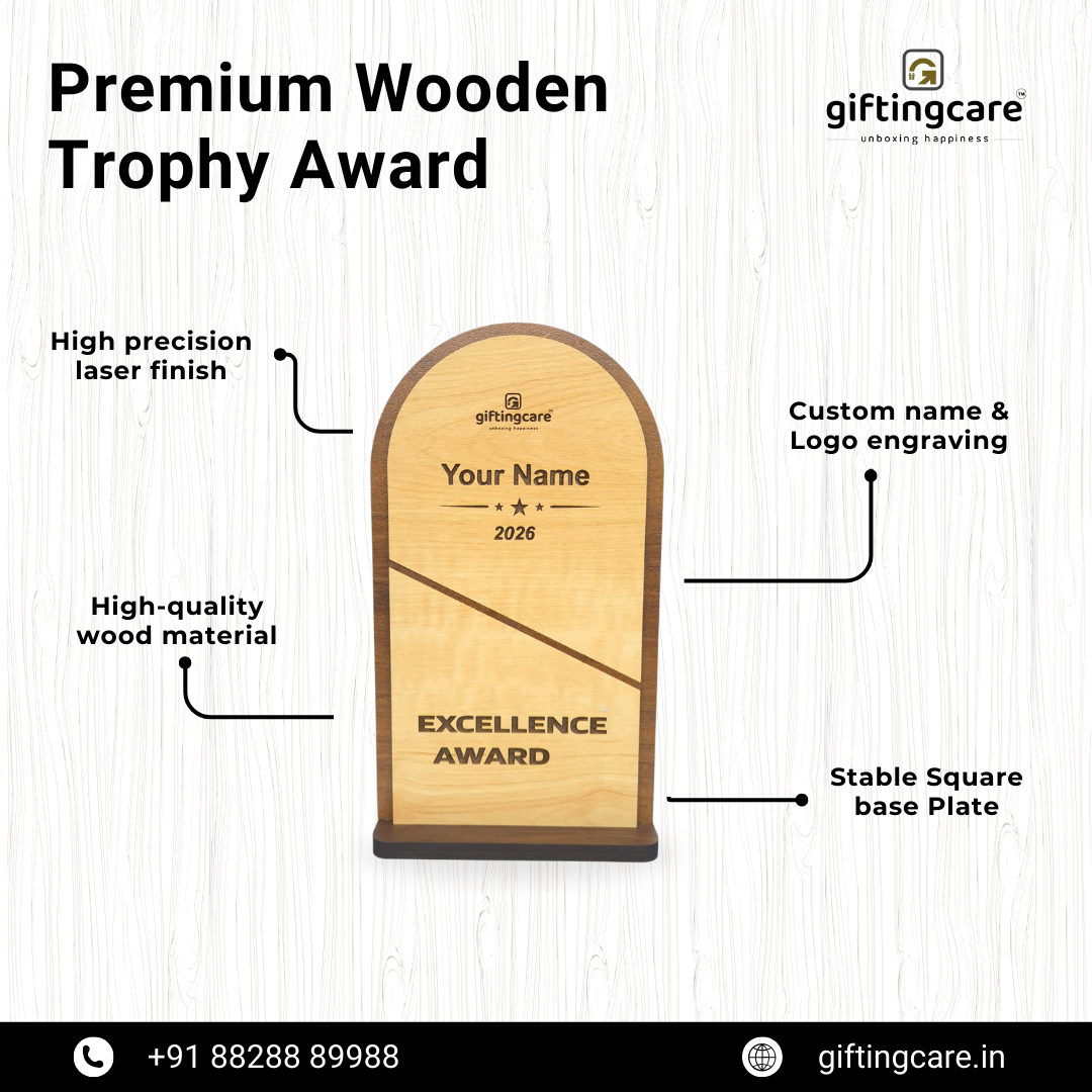 Eco-Friendly MDF Wooden Award – Custom Corporate Gifting Trophy