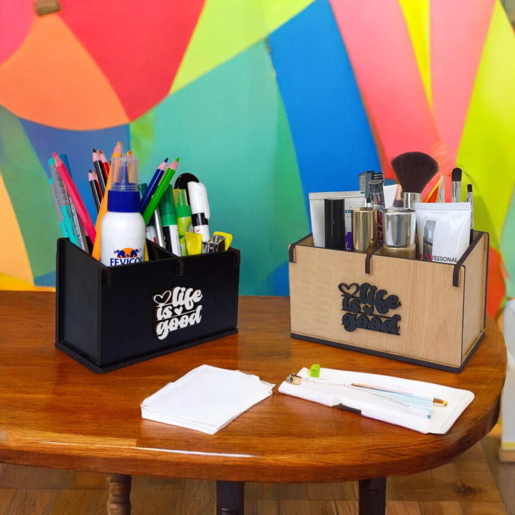 2 Compartment Stationery Holder |Desk Organizer for Professional and Students | combo Pack