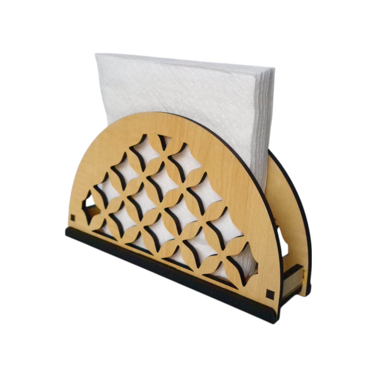 Tissue Paper Holder | Decorative and Premium Wooden holder ideal for Home, Kitchen Dining Table, Restaurants and Café (