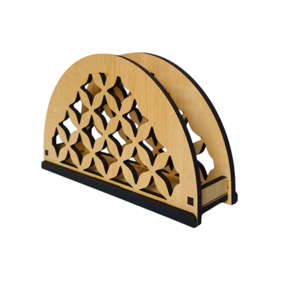 Tissue Paper Holder | Decorative and Premium Wooden holder ideal for Home, Kitchen Dining Table, Restaurants and Café (