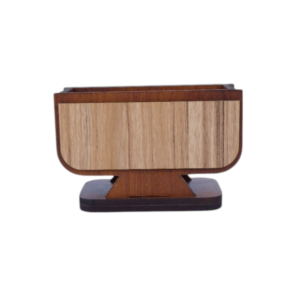 Wooden Coaster Set of 6 with Coaster Box for Tea cups, Coffee Mugs, Bottles, Glasses (Teak & Black )