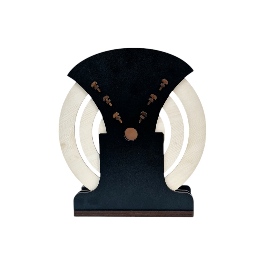 Circular Lifetime wooden Desk Calendar with Clock, Pen holder & Visiting Card | Home Decor Office Desktop Decoration| Corporate Gifts |Manual Rotation Perpetual Calendar