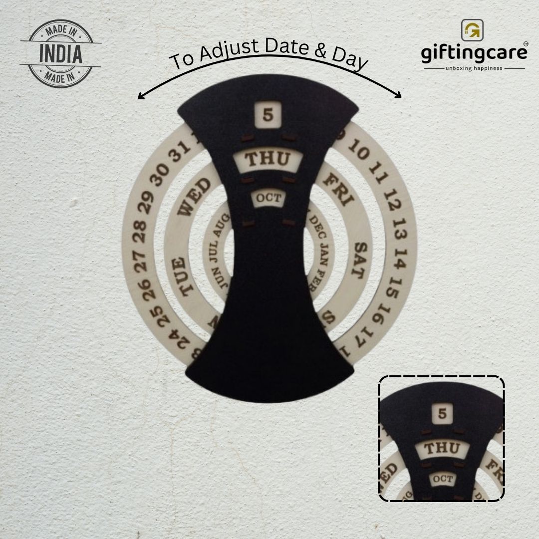 Circular lifetime wooden Wall Calendar for Office and home | |Corporate gifts