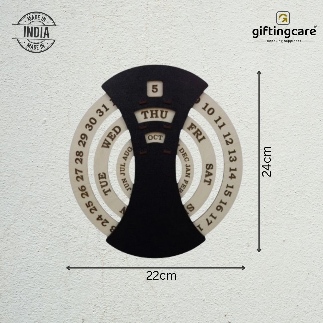 Circular lifetime wooden Wall Calendar for Office and home | |Corporate gifts