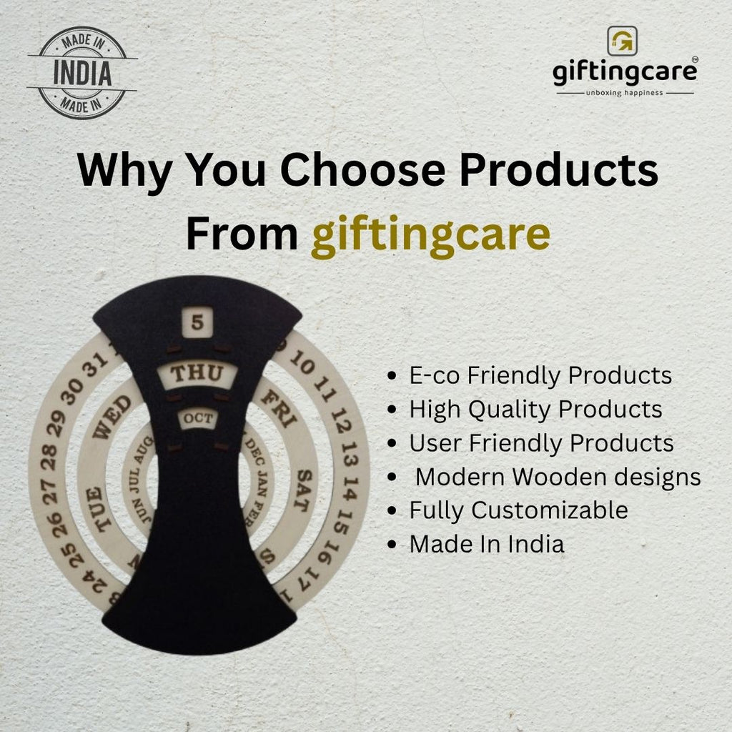 Circular lifetime wooden Wall Calendar for Office and home | |Corporate gifts