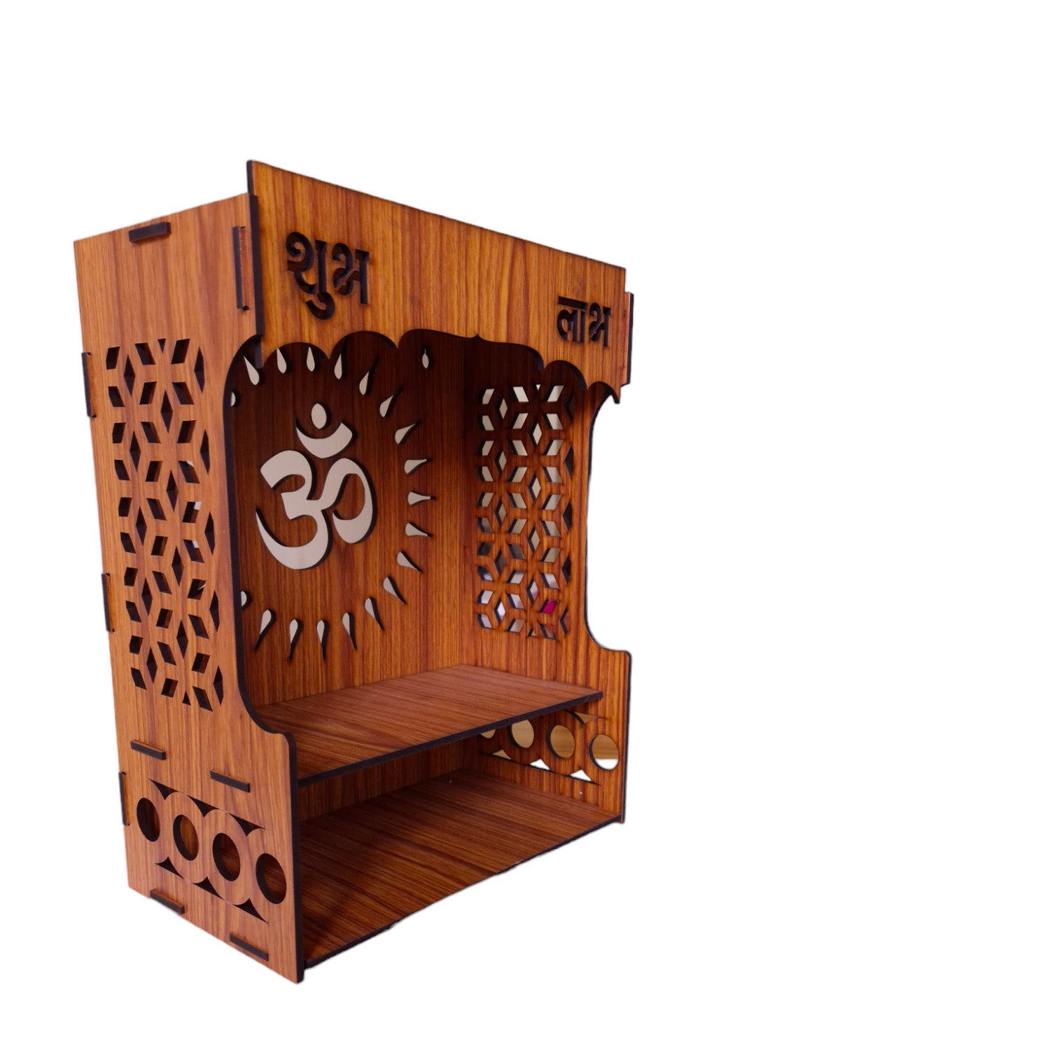 Wooden Temple for Office & Home (Swastik)