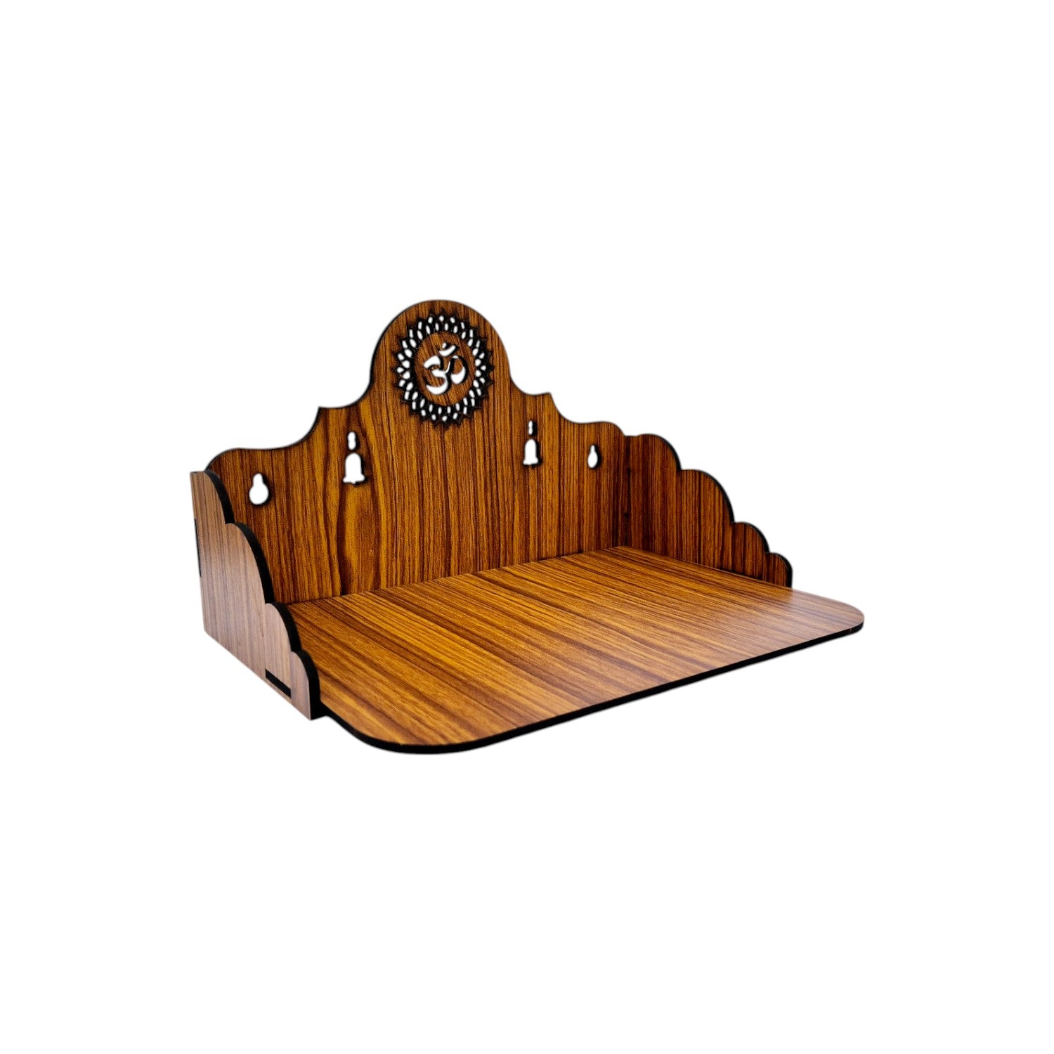 Wooden Temple/ Pooja Mandir for Home and Office Pooja Stand Modern Puja Mandir for Home or Shop |Wall mounted or Tabletop