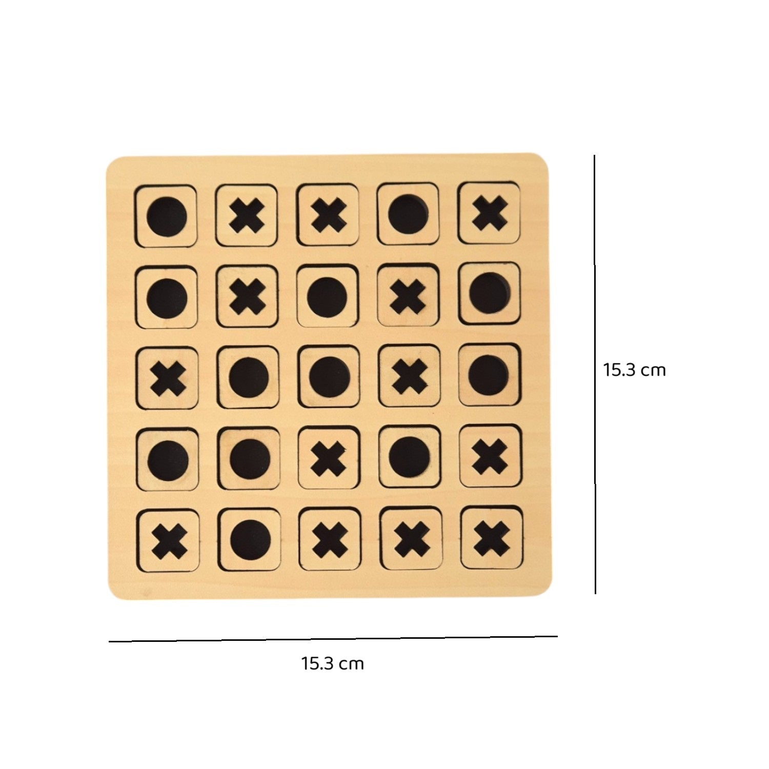 Wooden Tic Tac Toe: Prodigy Edition (5x5)