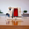 Wooden Docking Station for Mobile, Watch Key Holder Pen Stand, Desk Table Organizer For Office Study Table Home