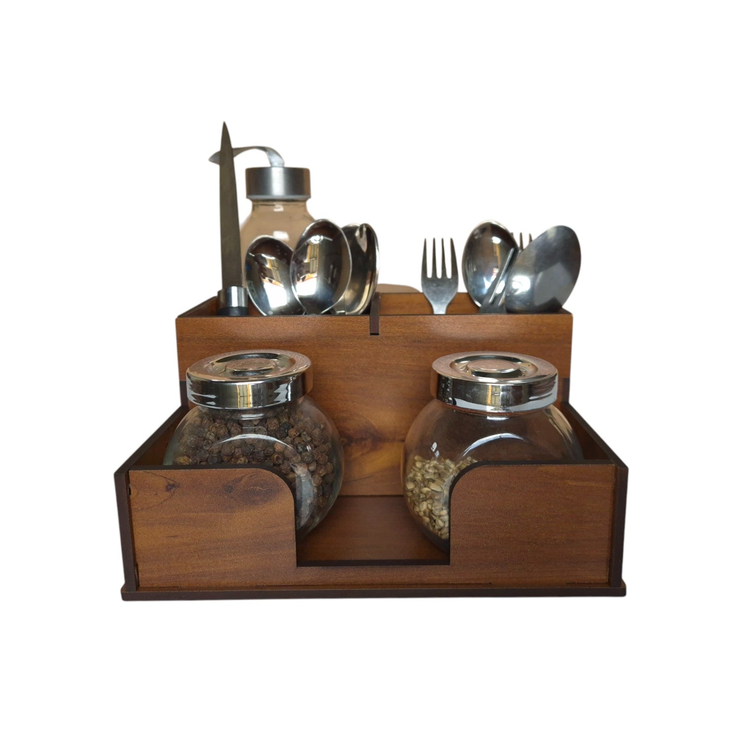 Kitchen Cutlery Holder | Multipurpose Spoon, Fork, Knife, And Salt-Pepper  Organizer ideal for Home Kitchen,Café & resturant