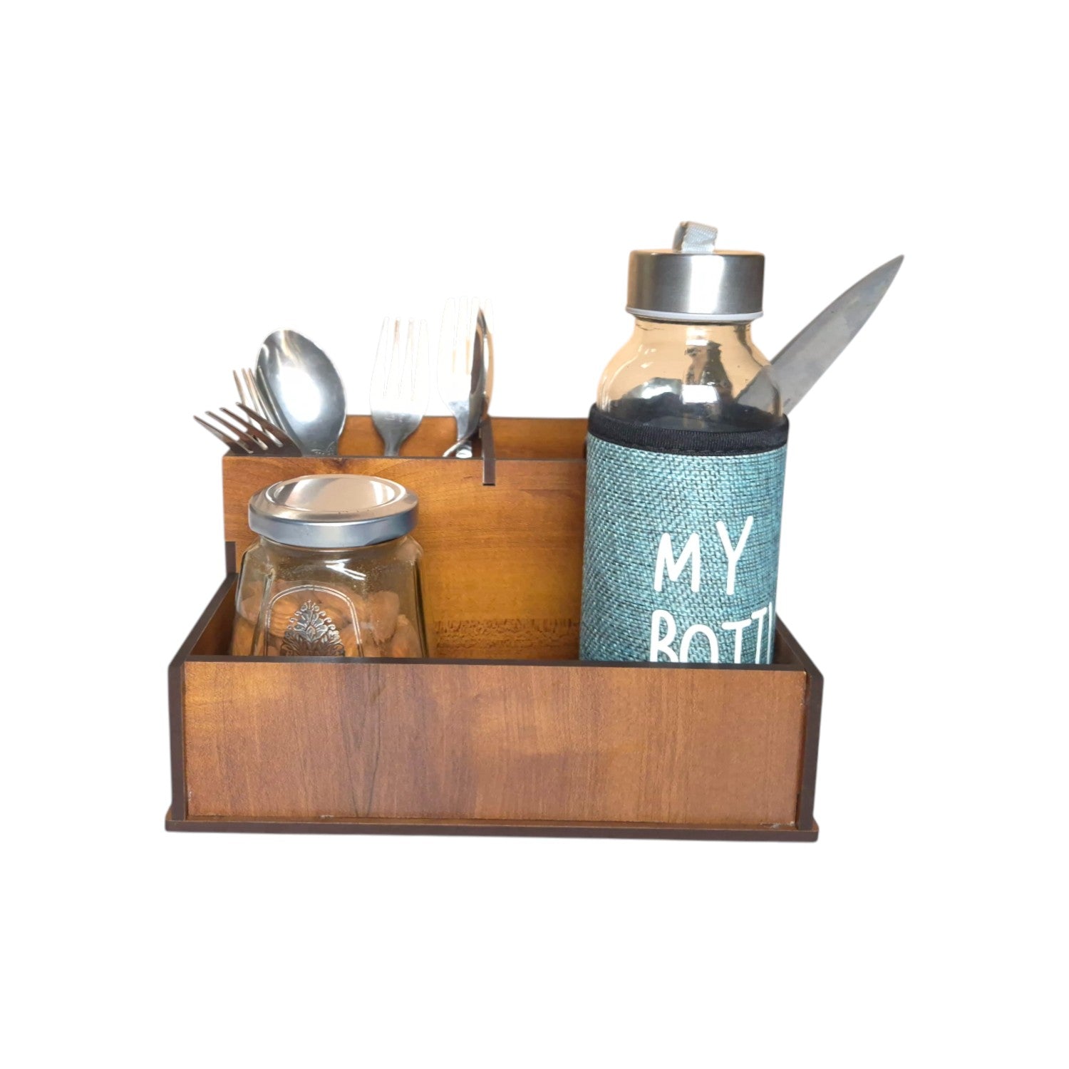 Kitchen Cutlery Holder | Multipurpose Spoon, Fork, Knife, And Salt-Pepper  Organizer ideal for Home Kitchen,Café & resturant