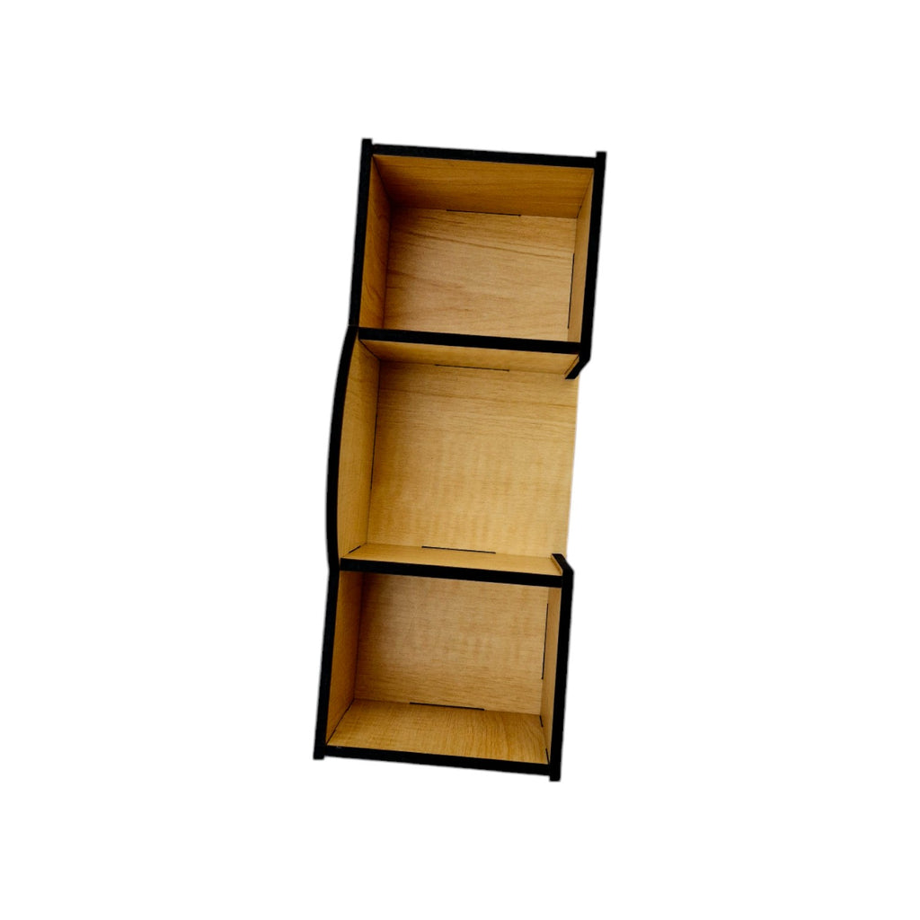 Wooden Desk Organizer with Space for placing Idol, Statue.