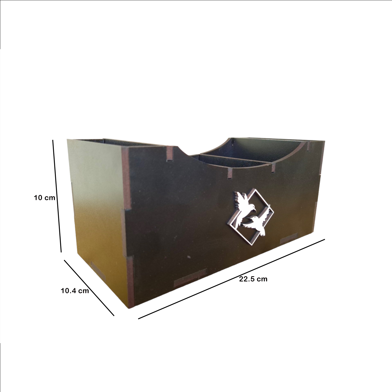 Wooden Multipurpose Remote and Staionery Stand for Office & Home | 5 Compartment