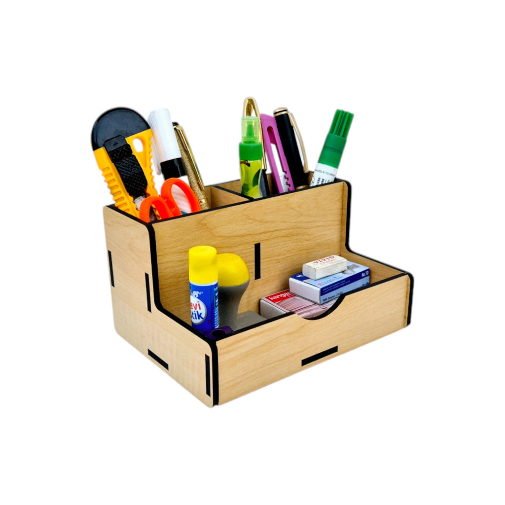 Wooden Desk Organizer for Pen and Acessories | Multipurpose storage Stand