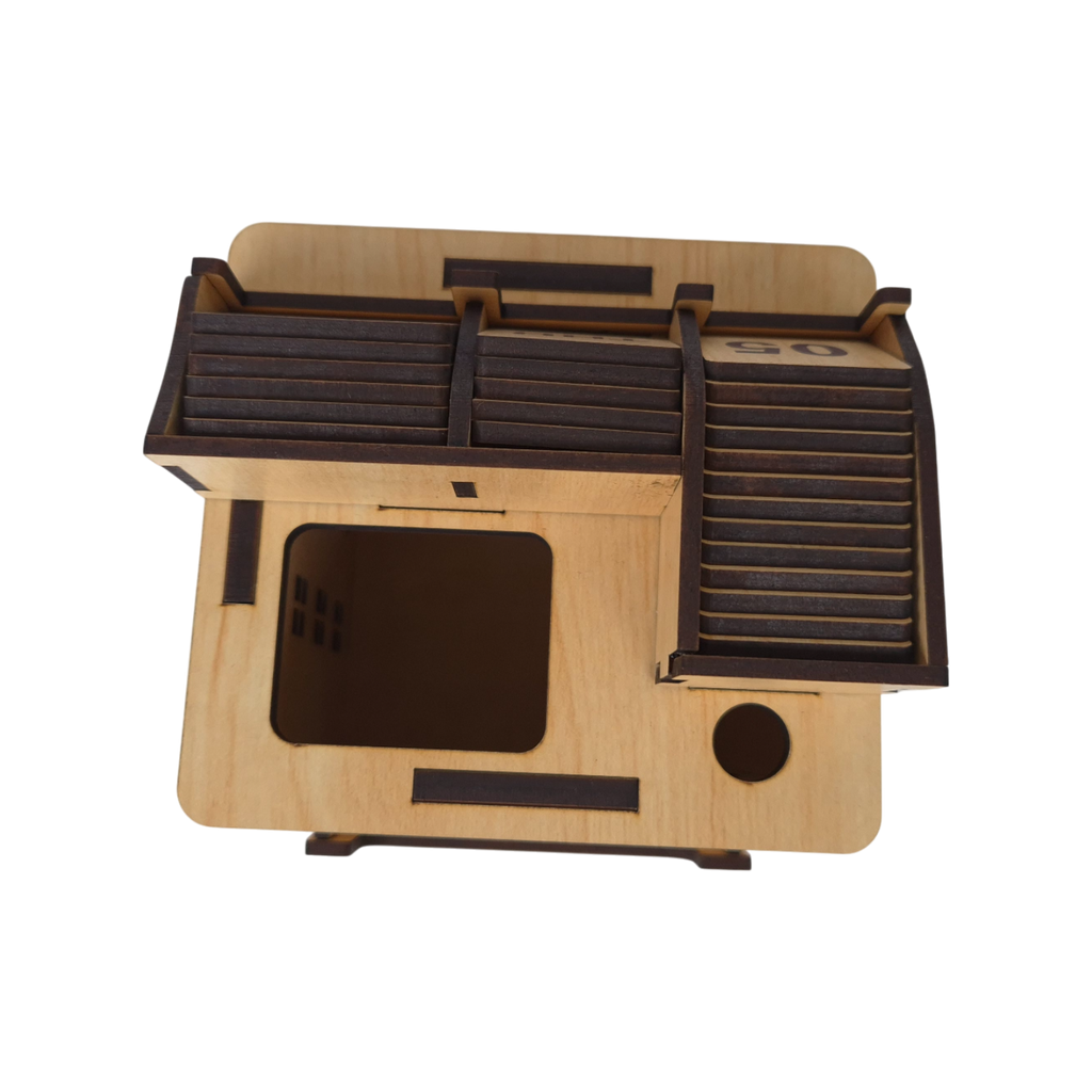 Home Miniature Desk Organizer with lifetime Calendar Penholder, Sticky note holder