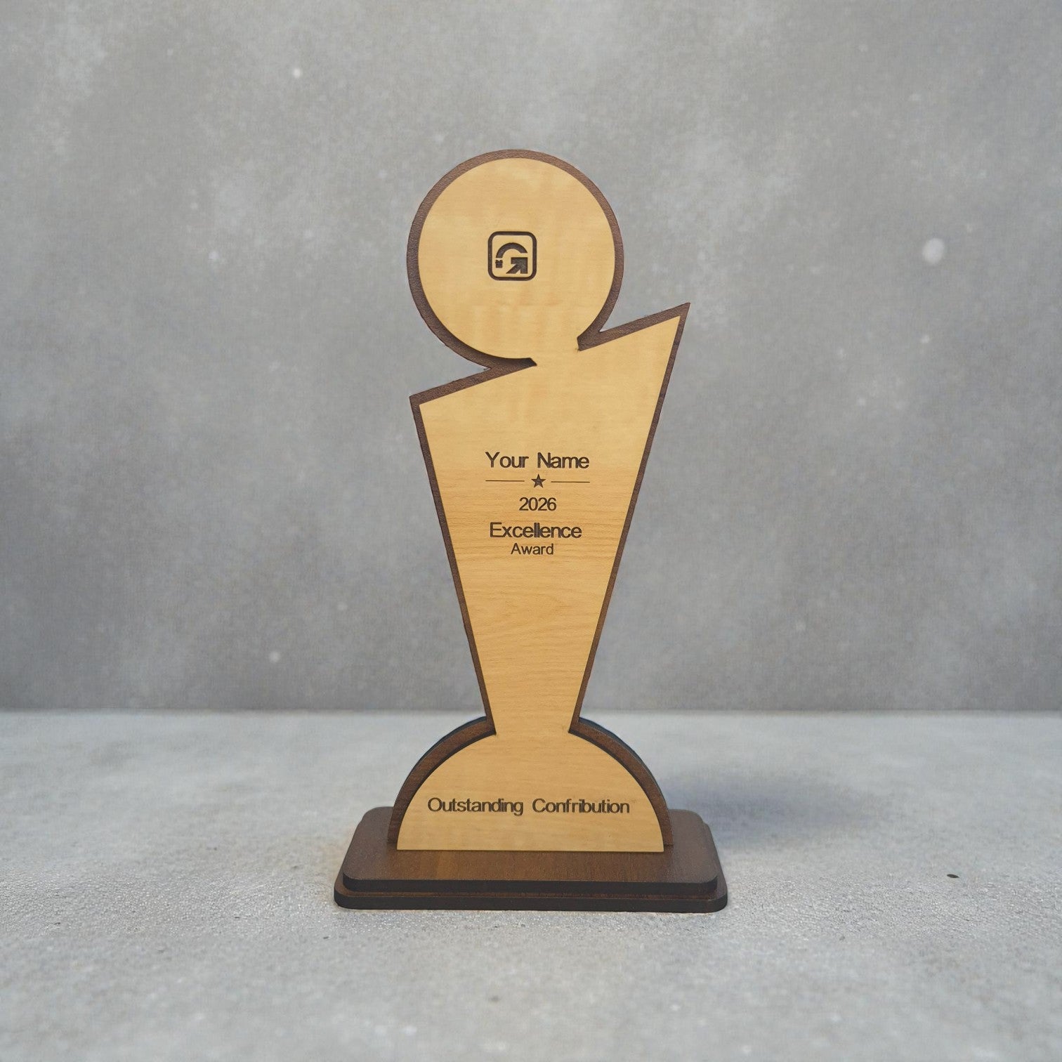Customized MDF Wooden Trophy – Premium Corporate Award & Eco-Friendly Memento
