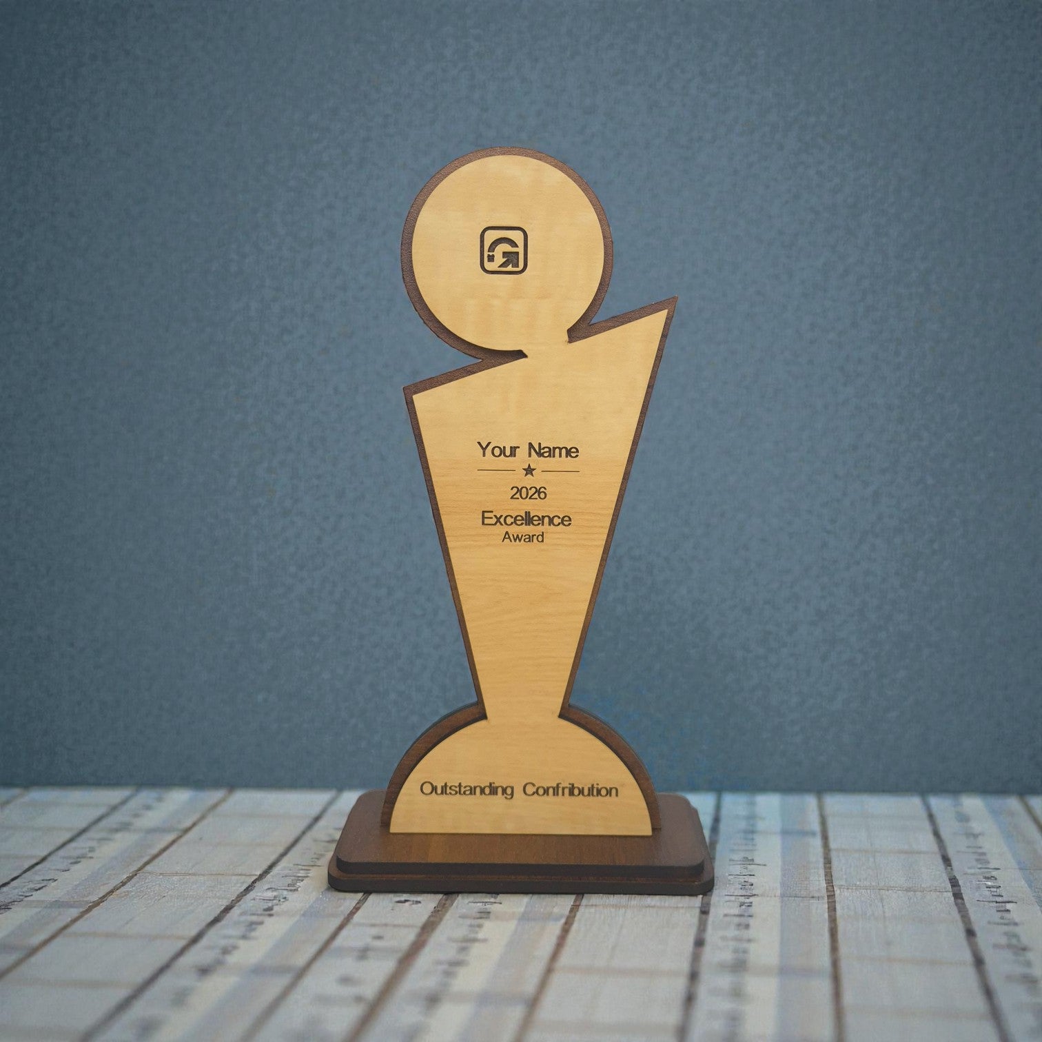 Customized MDF Wooden Trophy – Premium Corporate Award & Eco-Friendly Memento