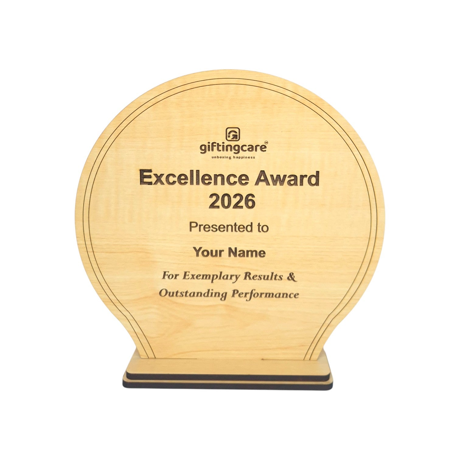 MDF Wooden Trophy | Customized Memento for Achievements & Events