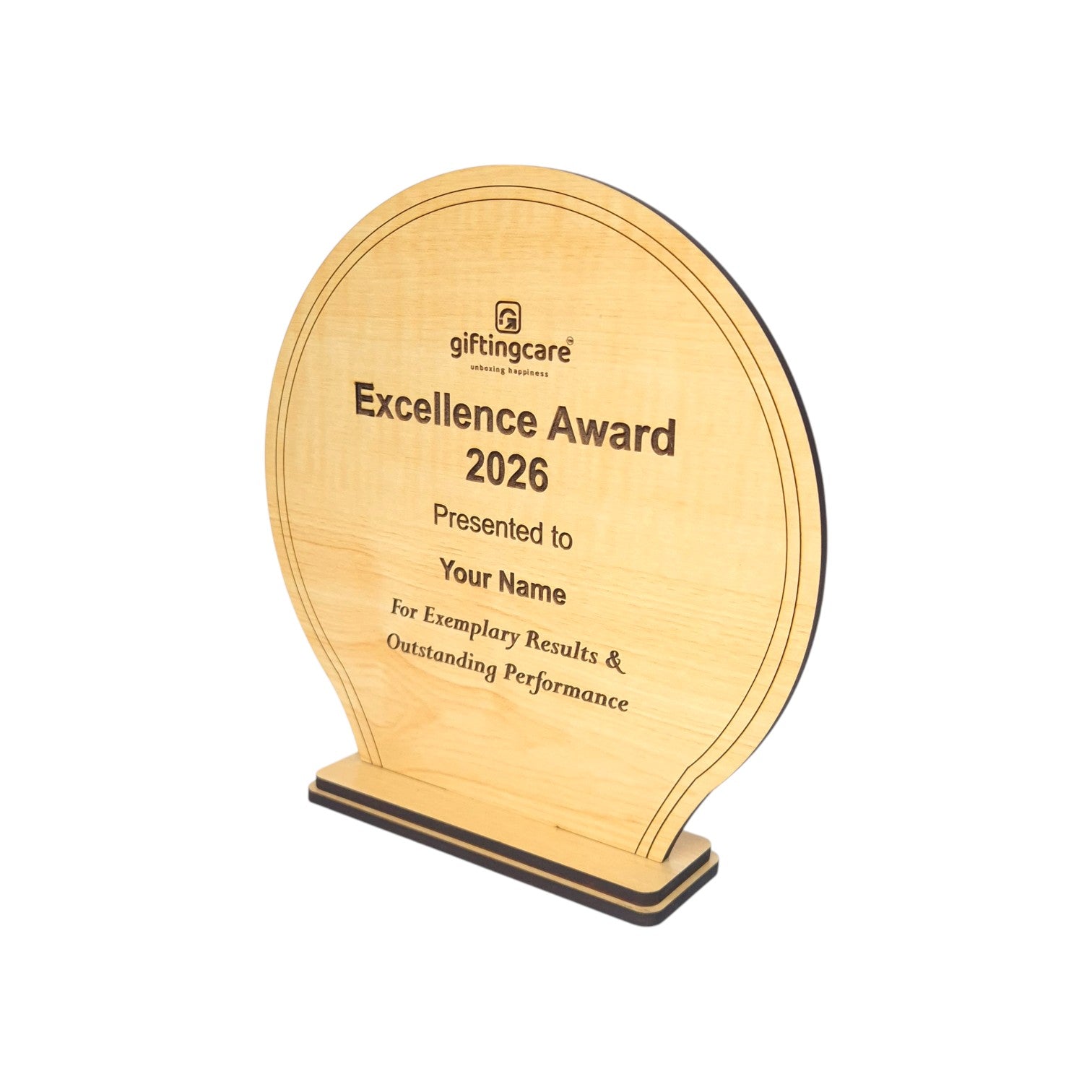 MDF Wooden Trophy | Customized Memento for Achievements & Events