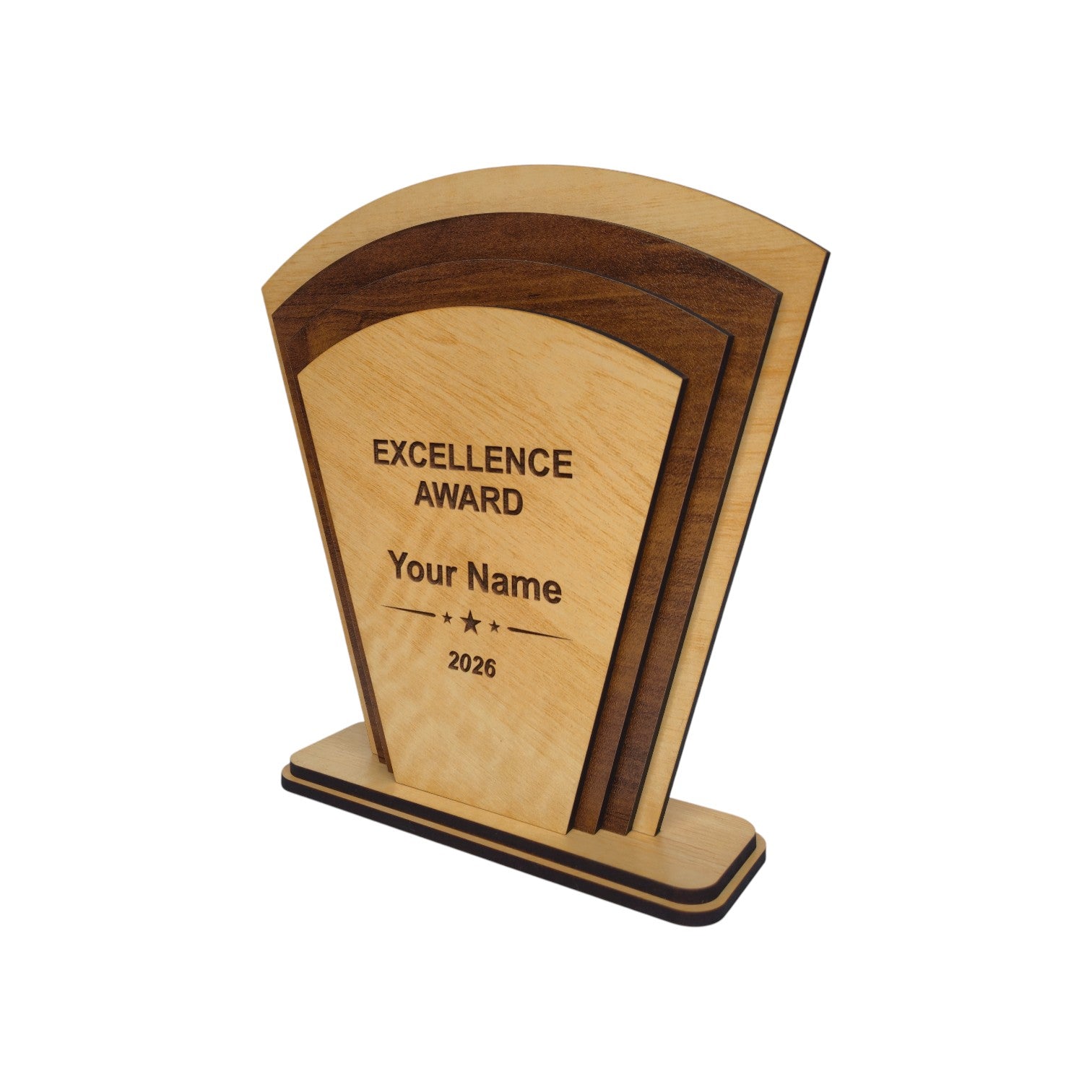 Customized MDF Wooden Trophy – Premium Achievement & Event Memento