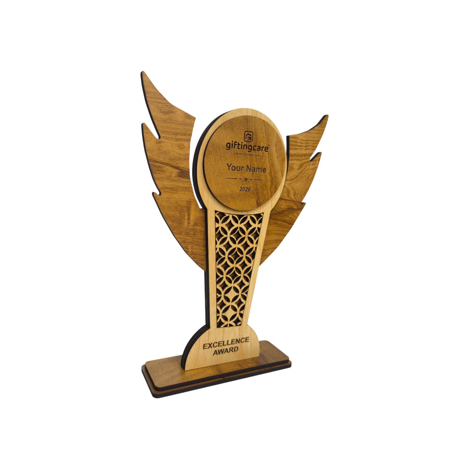 Personalized Wooden Award Trophy – MDF Recognition Plaque