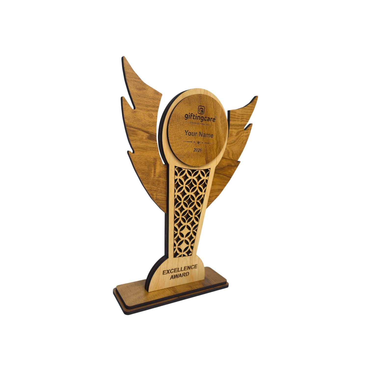 Personalized Wooden Award Trophy – MDF Recognition Plaque
